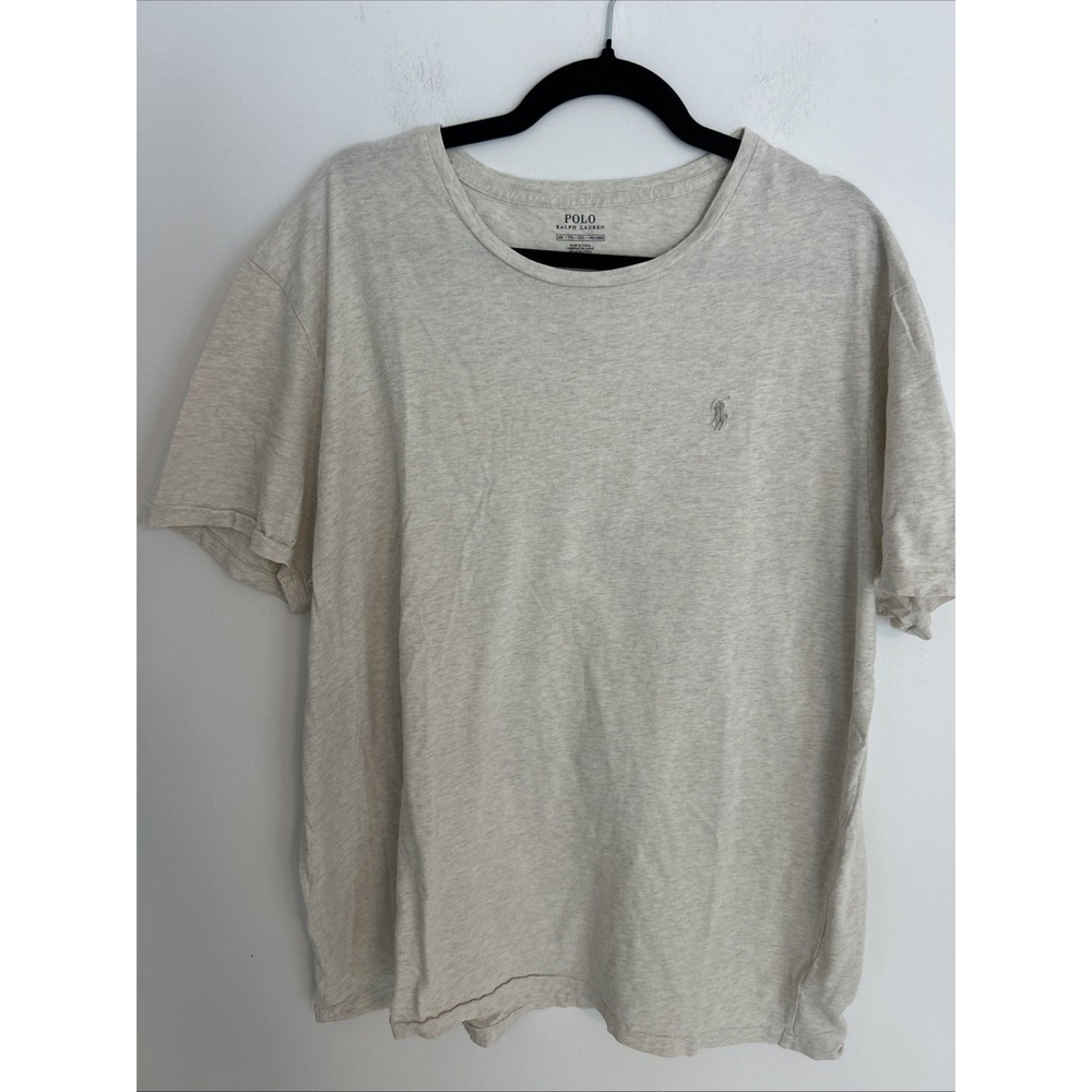 POLO RALPH LAUREN Short Sleeve Polo with Embroidered Logo Men's XXL ‎ Beige
